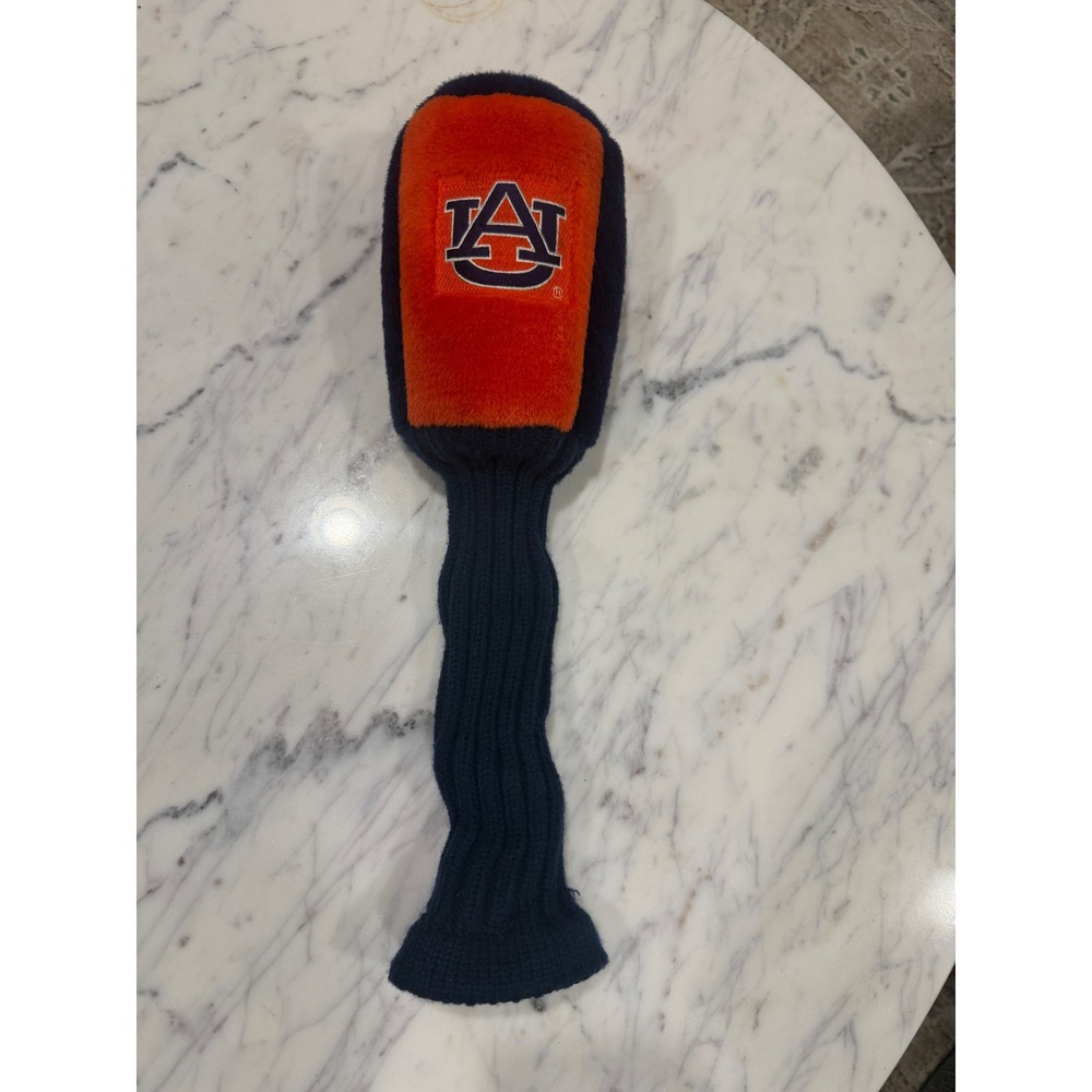 Auburn Tigers NCAA Golf Headcover #3 Fairway Wood Navy Blue Orange Plush Knit